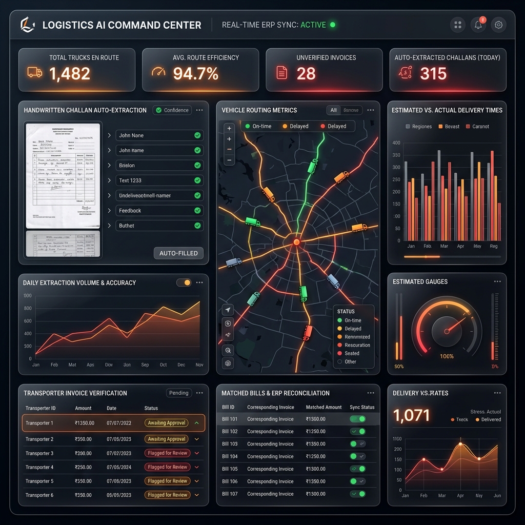 Automated Transportation Dashboard Illustration